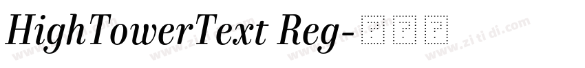 HighTowerText Reg字体转换